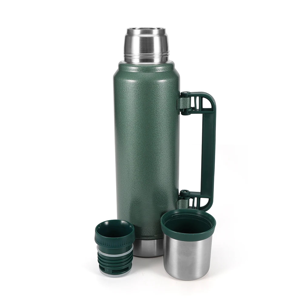 Factory Directly Sale Portable Camping Stainless Steel Large Capactity Vacuum Flask With Handle