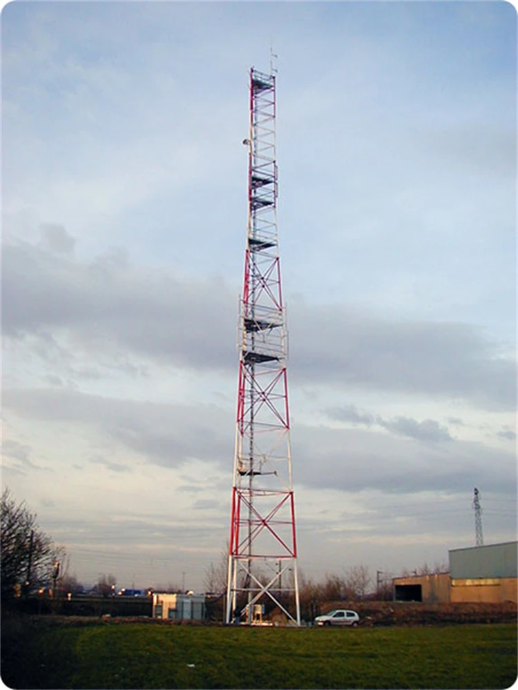 Factory Direct Price Galvanized Steel Monopole Mobile Communication Transmission Line 45m Three-Pipe Tower