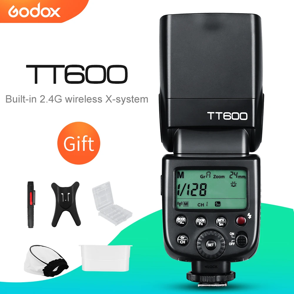 Godox TT600 2.4G Wireless GN60 Master/Slave Camera Flash Speedlite for Canon Nikon Sony Pentax Olympus Fuji Lumix