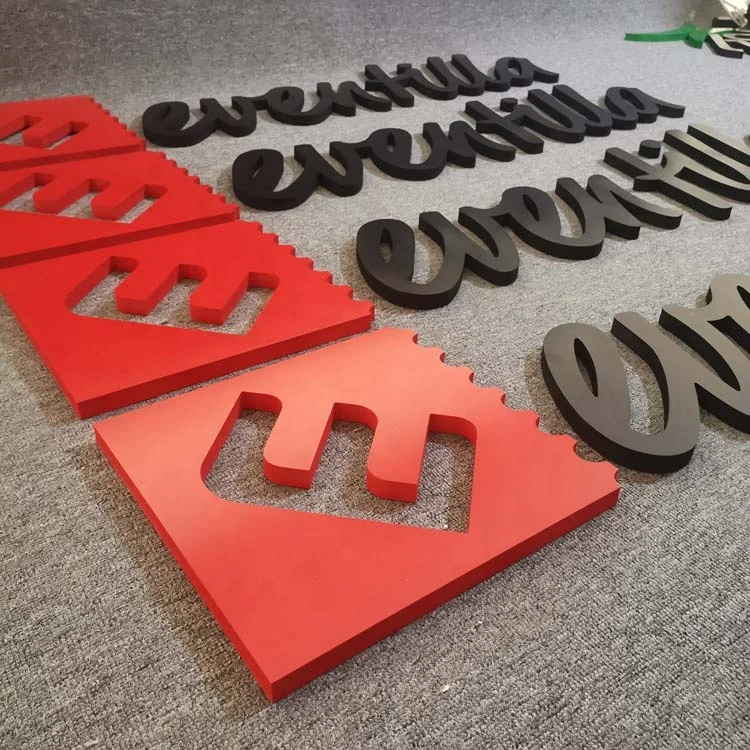 Цветные черные оранжевые 3d буквы алфавита индивидуальные пластиковые из ПВХ