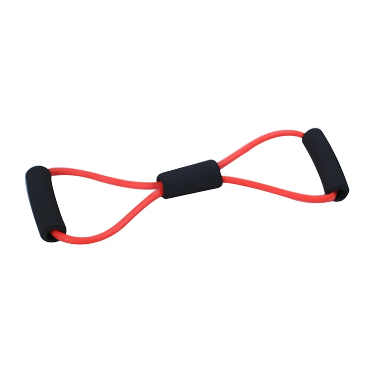 
Elastic Latex Chest Stretcher Resistance Exercise Tubing Exerciser With Foam Handle 