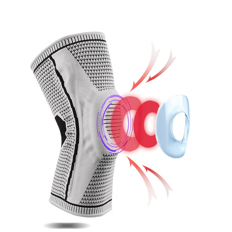 New silicone support spring knee pads for fitness exercise pressure protection thickened shock absorption