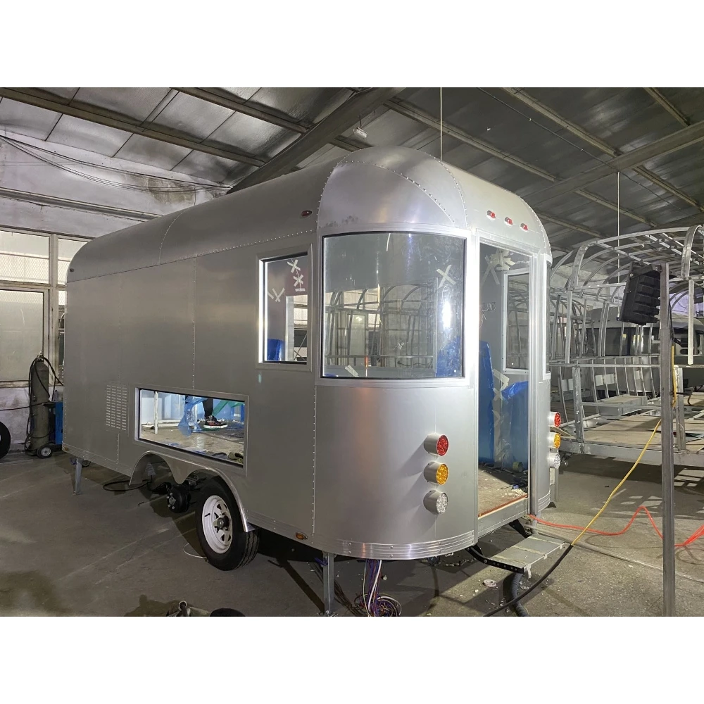 Fast Food Kiosk Beer Bar Airstream Food Trailer High Quality Street Aluminum Customized Mobile Restaurant Shaped Bus