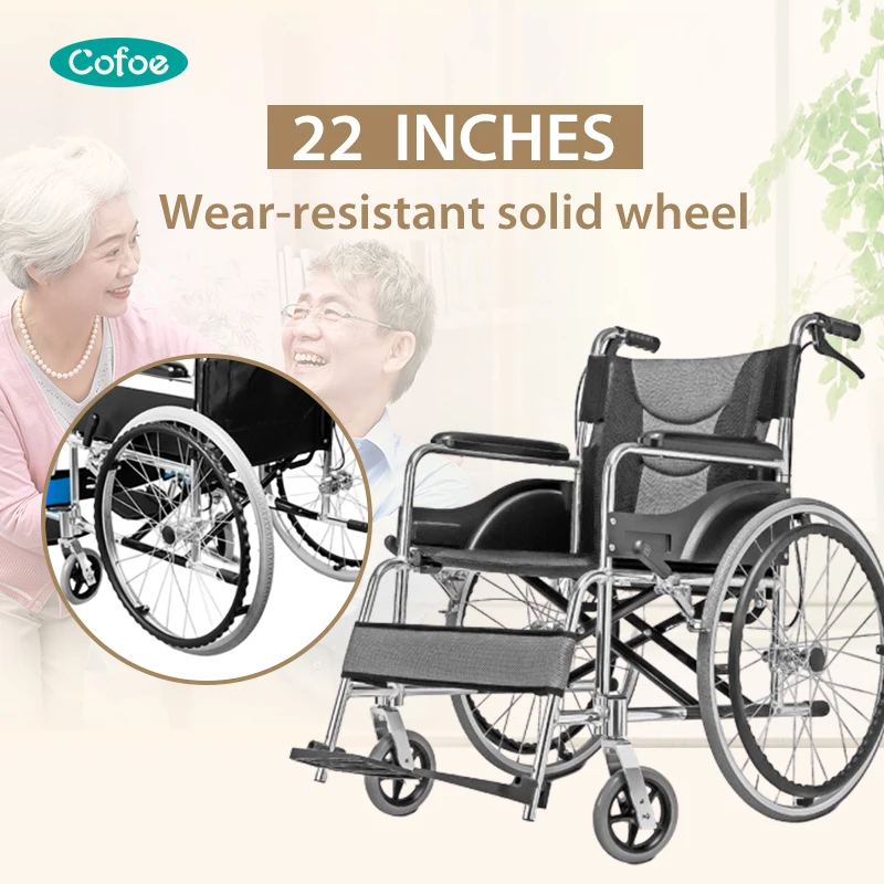 Foldable Heavy Duty Lift Lightweight Disable Adult Manual Folding Portable Stair Climbing  Wheelchair