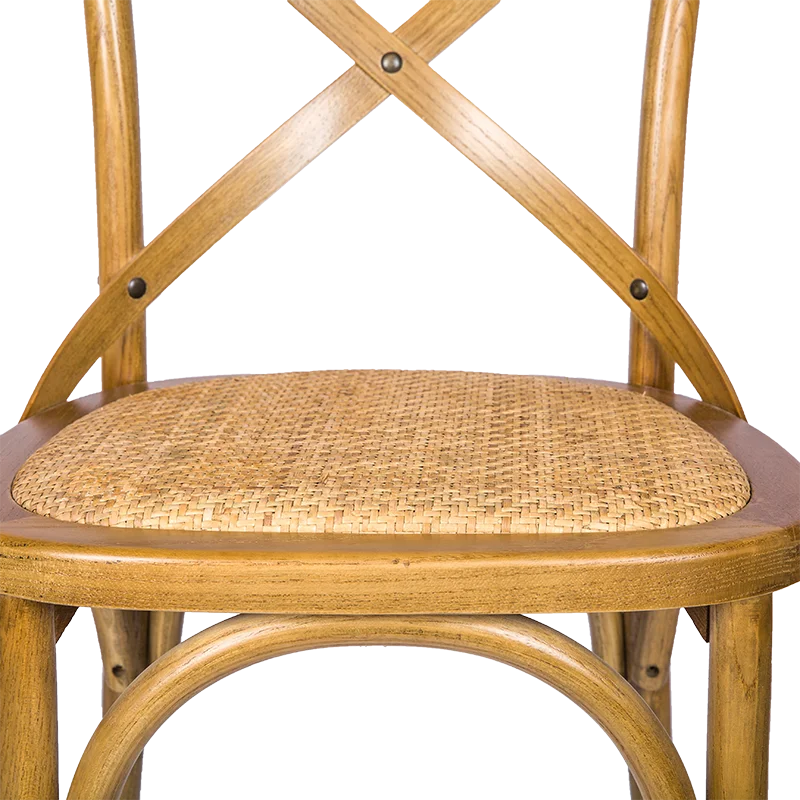 Французский Сад, деревянная рама, ротанговый крест X Back, деревянные обеденные стулья для свадебных торжеств, свадьбы