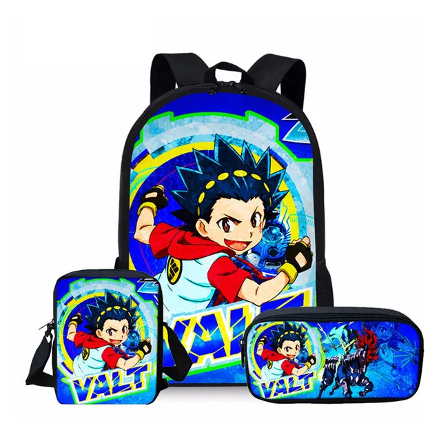 
Game Anime Beyblade Burst Print School Bag Sets Teenage Boys Cool Cartoon Kids Schoolbags Children Bookbags 