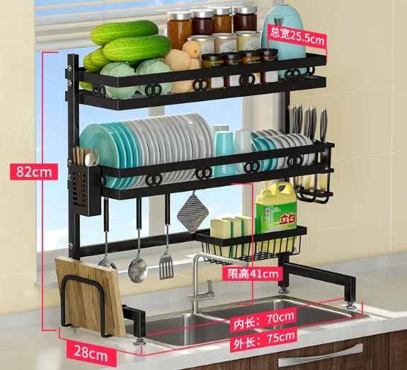 B2B Kitchen Shelf Bowl Dish Cutlery Drying Organizer Storage Rack Holder Wholesale high quality