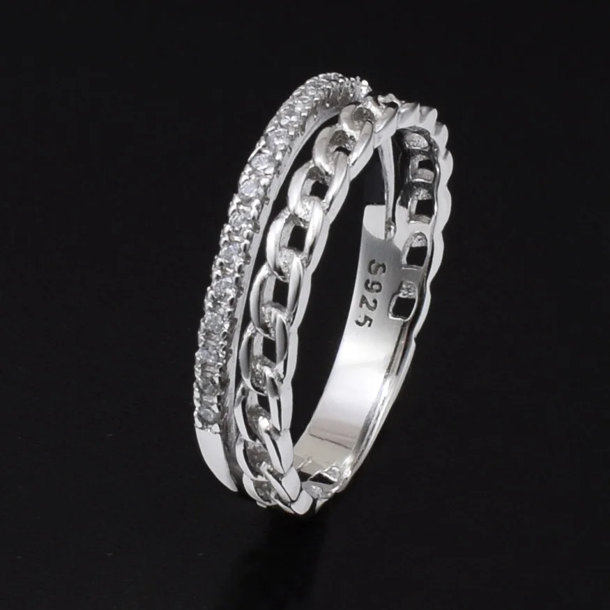 MA YIN FANG Factory wholesale Fashion trend double personality 925 ring Silver 925 ring Silver Ring for any occasion 925 silver