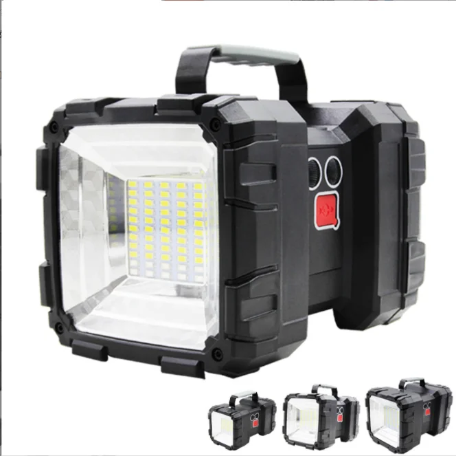 Portable Camping Lantern Rechargeable LED Powerful Spotlight Flashlight Outdoor Emergency Power Searchlight For Fishing Hunting