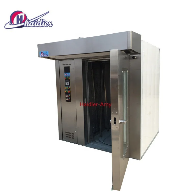 
64 trays bakery rotary oven price big gas trolley rack oven for baking loaf bread 