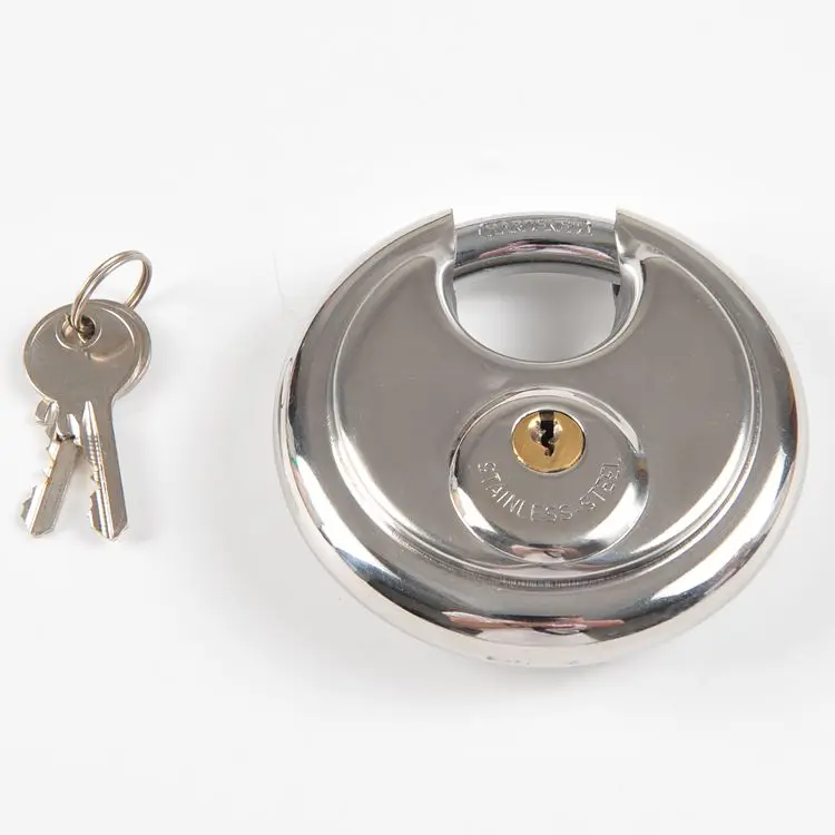 YH1256  SUS304 201 Steel Disc Shackle Padlock With 2 Keys  70mm boat rollers camper jacks HengdaChenming