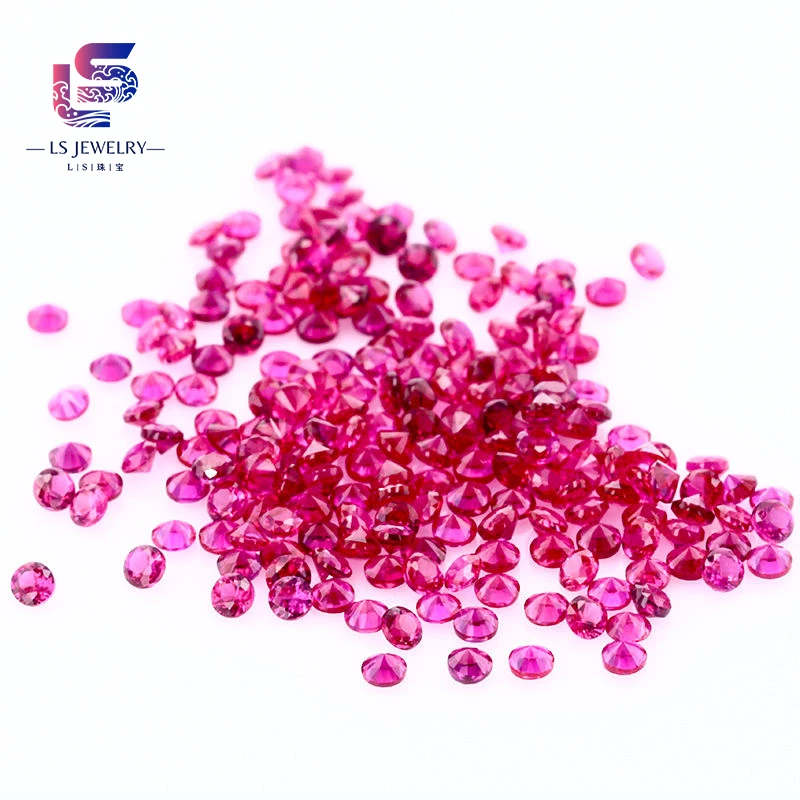 Wholesale Price Round Cut Small Size 1-3mm 1 Bag = 1000pcs Aa Grade 8# Ruby Corundum