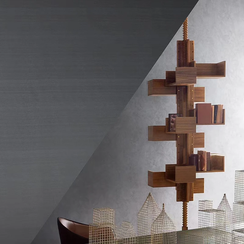 North American black walnut rotating bookshelf 360 degree rotating bookcase minimalist home living room book storage racks