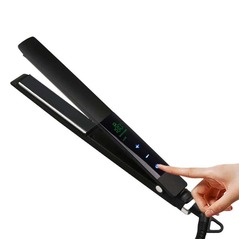 Auto lock screen with manual unlock function Electrical-plating floating plate for faster heating up Hair Straightener