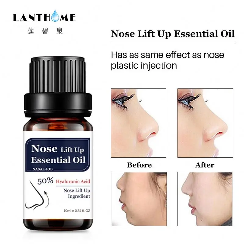 LANTHOME  Wholesale Natural Organic Nose Beauty Care Lifting Firming ASS Nose Lift Up Massage Essential Oil Nose Sharping Serum
