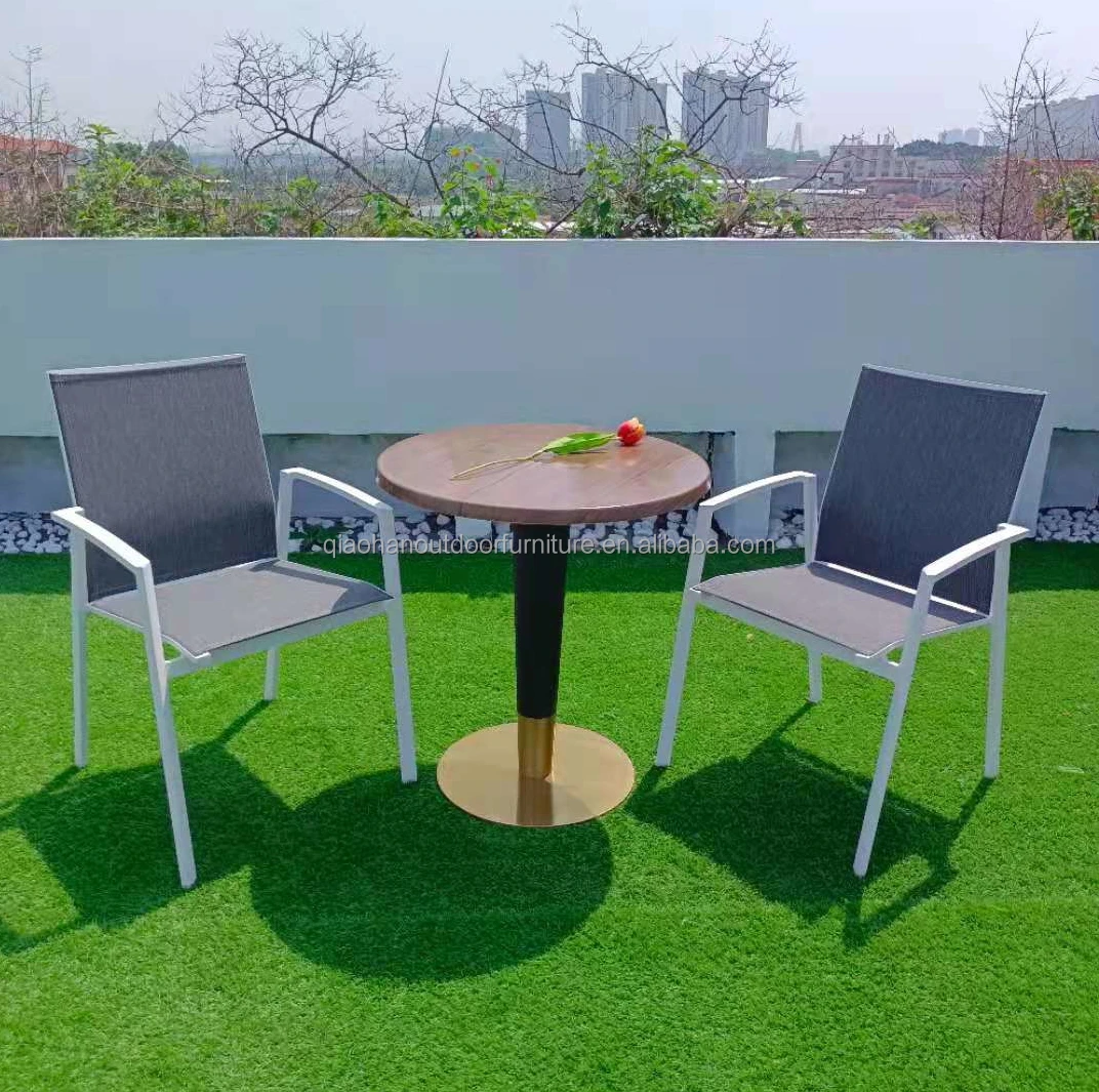 Garden Furniture Aluminium Outdoor Wicker Modern leisure furniture Style Patio bistro sofa chair with coffe table