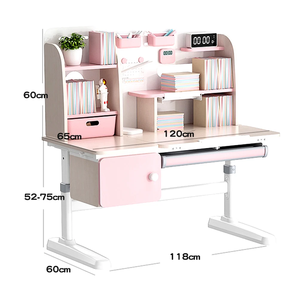 Height Adjustable Children Learning Study Desk Home Furniture Kettler Ergonomic Reading Table and Chair with Storage