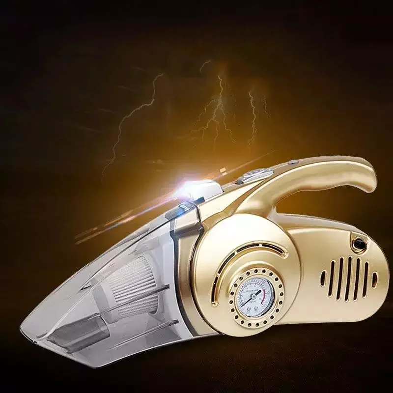 Handheld Car Vacuum Cleaner,Inflator,Tire Pressure Gauge,Etc. 4 In 1 Car Air Compressor