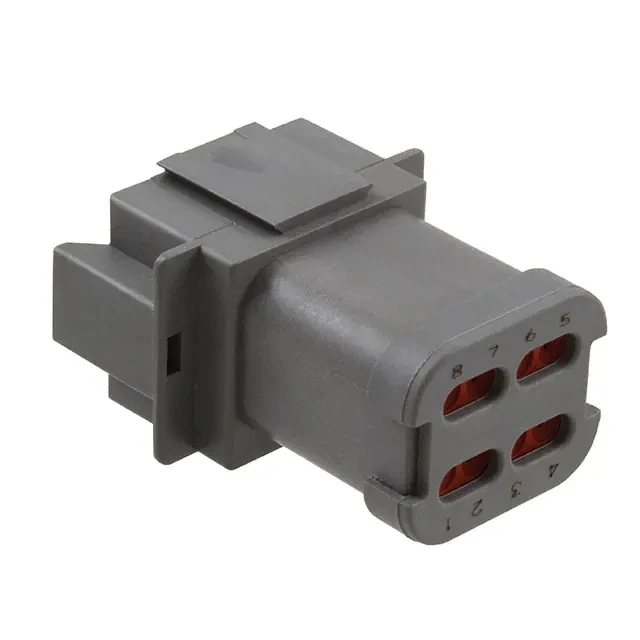 Deutsch DT 8 Pin Male Waterproof Auto Connector With End-Cap Reduced Diameter Seals DT04-8P-CE01