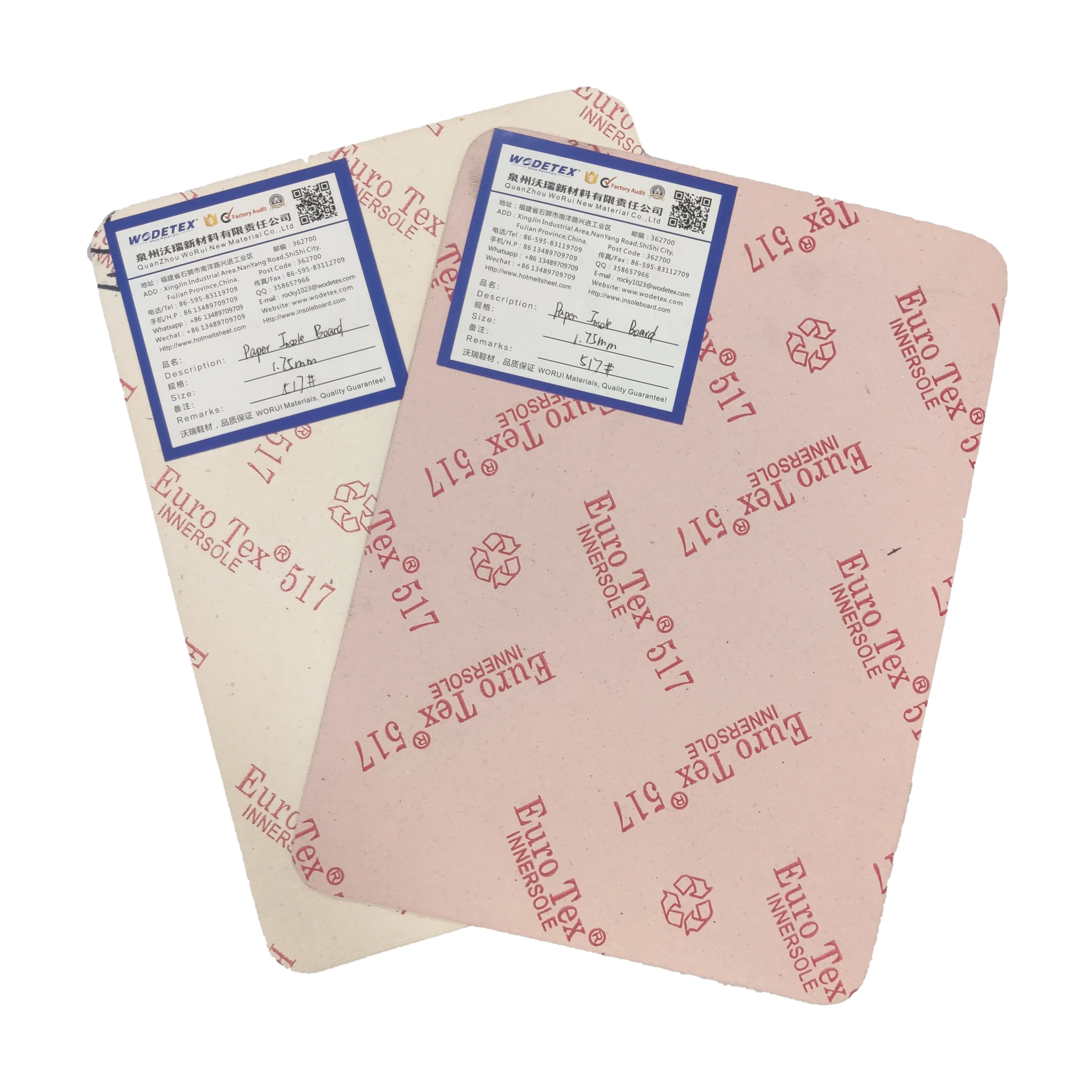 Customize Texon Insole Board Sheet For Shoes Material