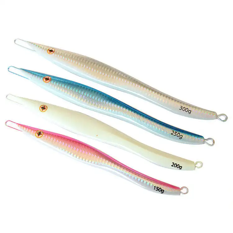 Selco High Quality Glow Fishing Metal Fishing Knife Jig 300G Fishing Tube Jig With Hook Obsession Sound Jigs Lure