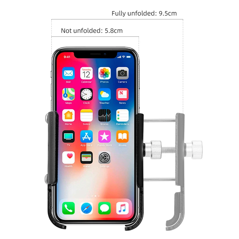 Aluminum Bicycle Phone Holder For Phone 3.5-6.2 inch Adjustable Support GPS Bike Phone Stand Mount Bracket