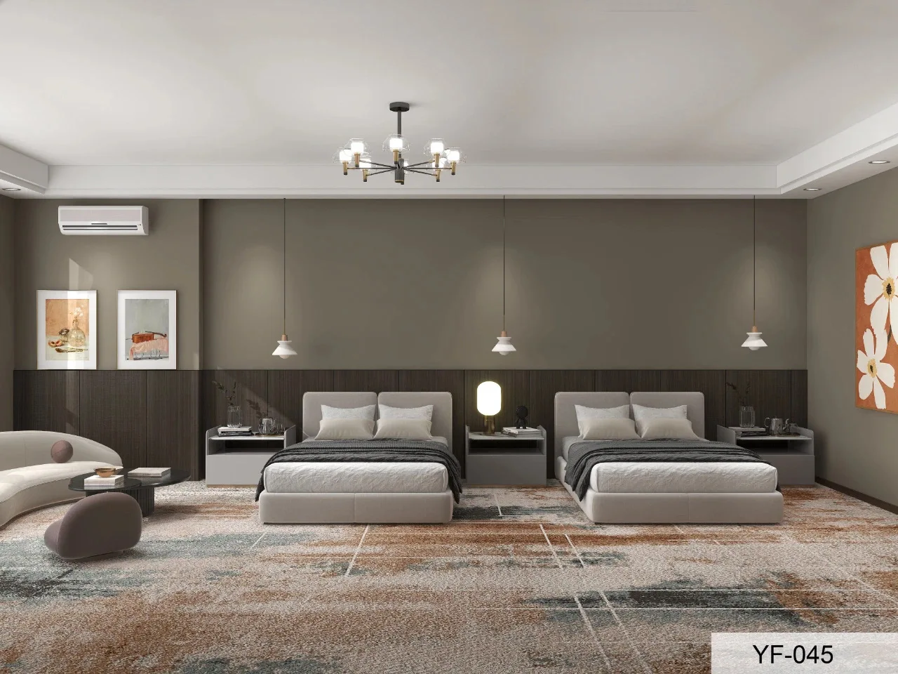 manufacturing carpets factory hot sell 100% nylon printed carpet 5-star hotel lobby wall to wall carpeted