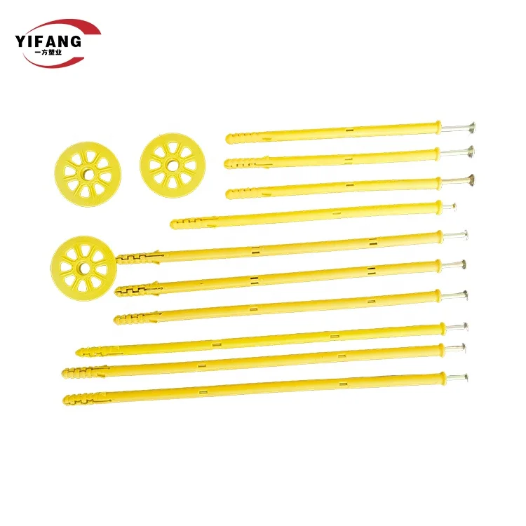 Nylon nail in anchor screw and dowel anchors wall plugs for insulation