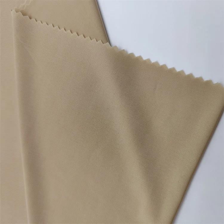 Beautiful Color Versatile Strong Favorite Natural High-Grade Lightweight 130Gsm 89% Polyester 11% Spandex Plain Fabric