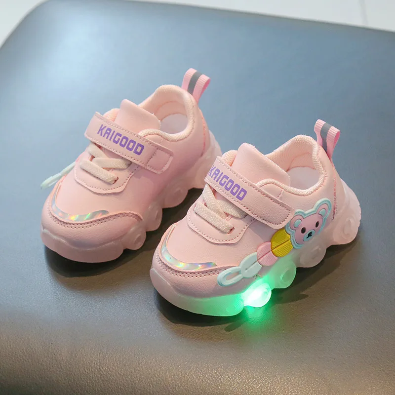 Bright light autumn shoes for baby girls soft soled toddler shoes for baby boys sneakers
