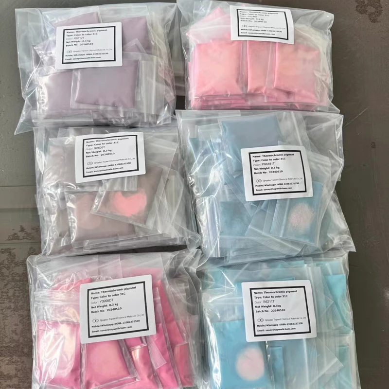Двусторонний высокотемпературный цвет пигмента на бесцветный термохромный пигментный порошок термочувствительный краситель