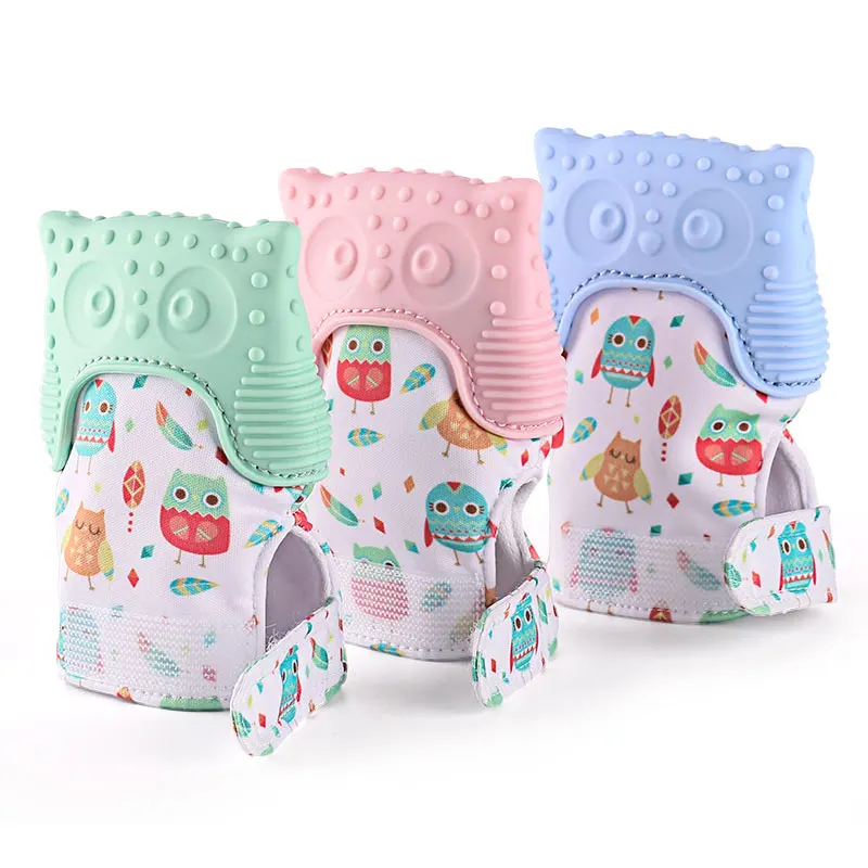 Wholesale Kids Hand Bear Teether Set Nursing Teething Gloves Mitts Baby Mittens Newborn For Babies 2023