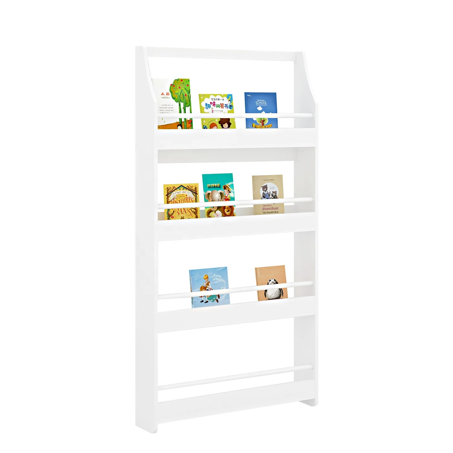Hanging floating montessori baby room book shelf rack wooden wall mount children kids bookshelf bookcase