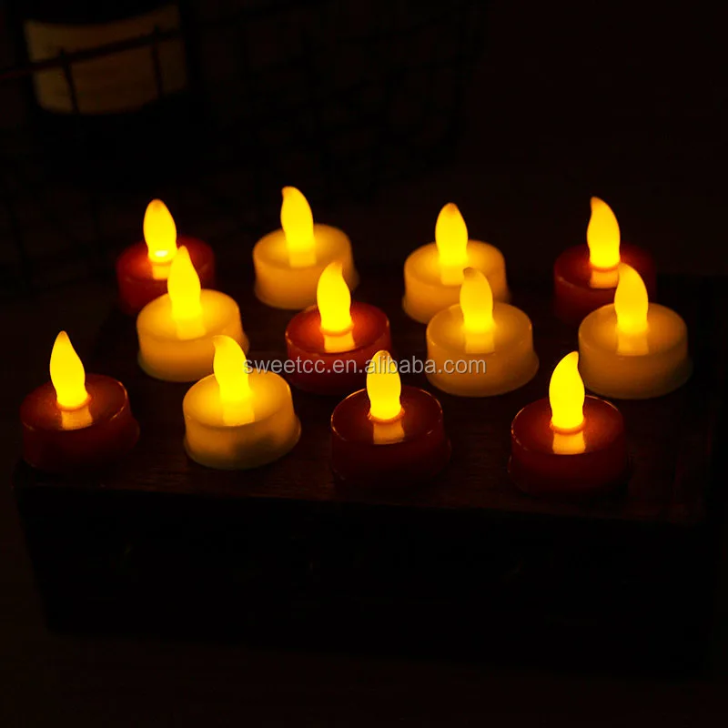 Christmas wholesales rechargeable mini electric dimmable flicker tealight led flameless wax candle light led candle