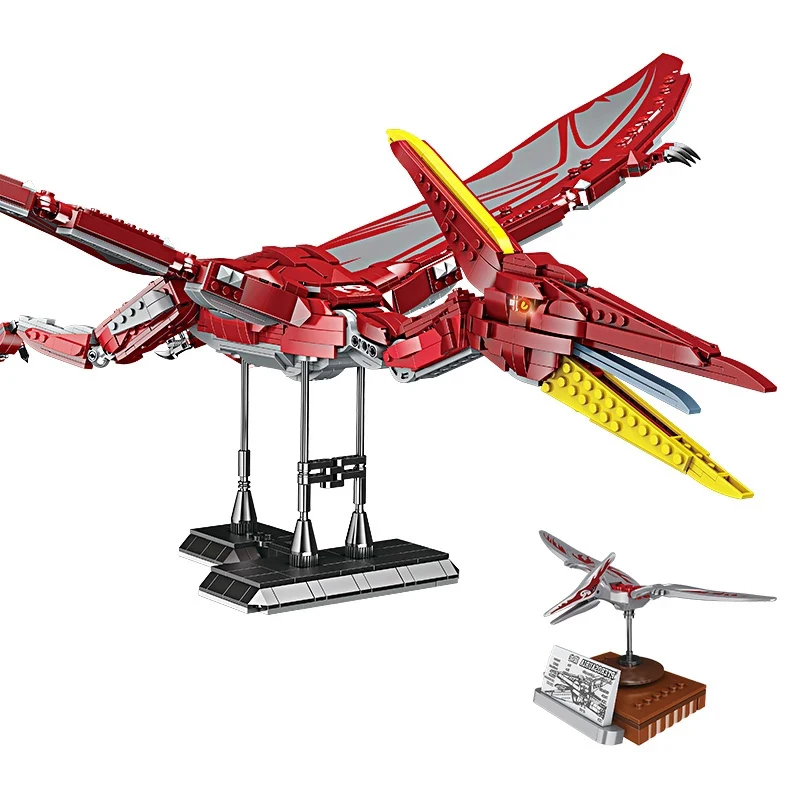 FC6205 Building Block Movie Jurassic Dinosaur Animal Park World Pterodactyl Model Bricks Toys for Children Toys Gifts