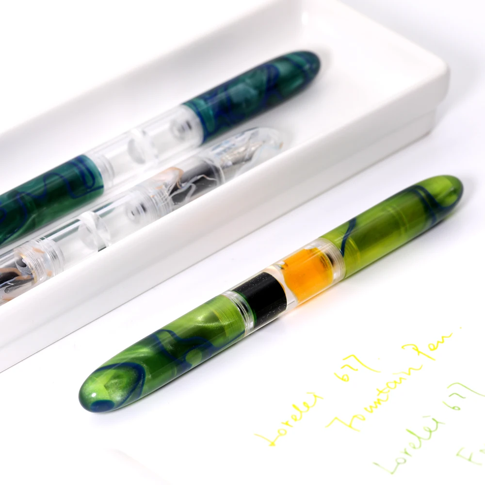 Lorelei High Quality Double Nibs Luxury Resin Pen Acrylic Fountain Pens