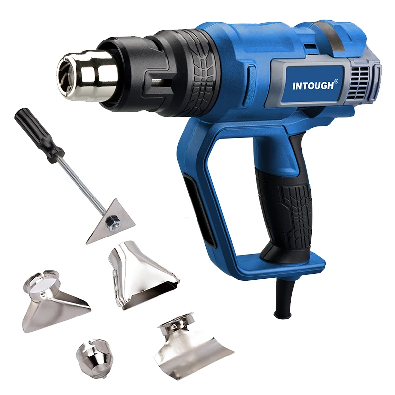 INTOUGH Best Selling 220 240v 2000w Rated Power Mica Type Heating Element Portable Electric 5pcs Accessory Type Heat Gun