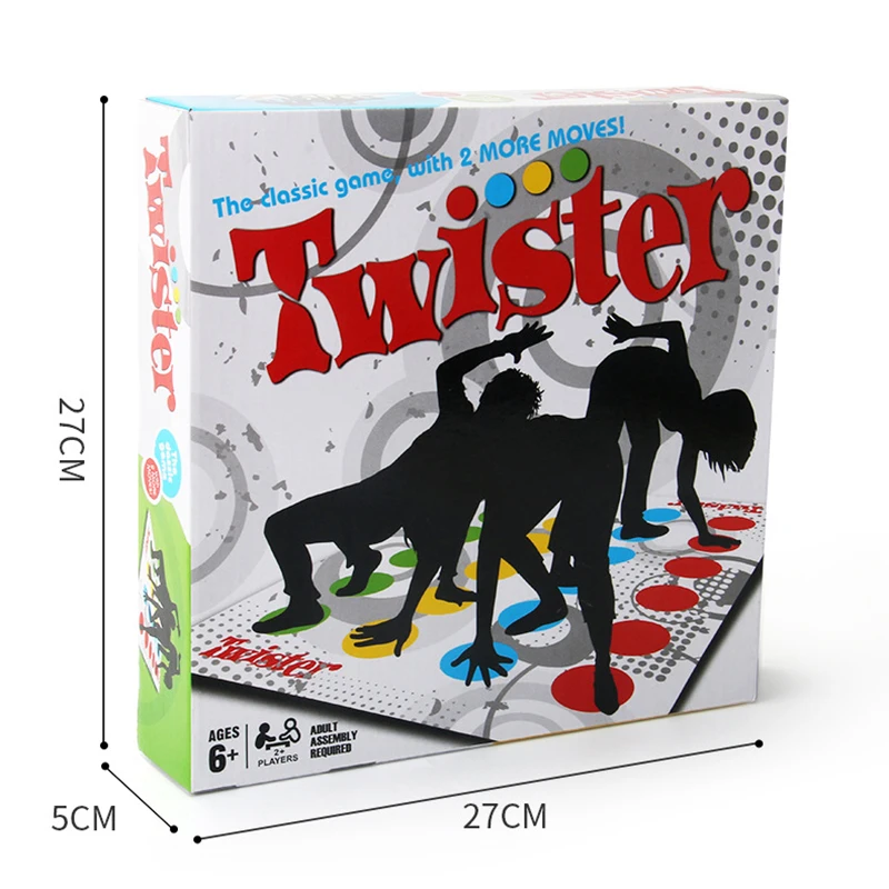 Outdoor Indoor Activity Colorful Twisting Game Gifts Twister Game Board Parent-Child Educational Playing Toy 27CM Packing Box