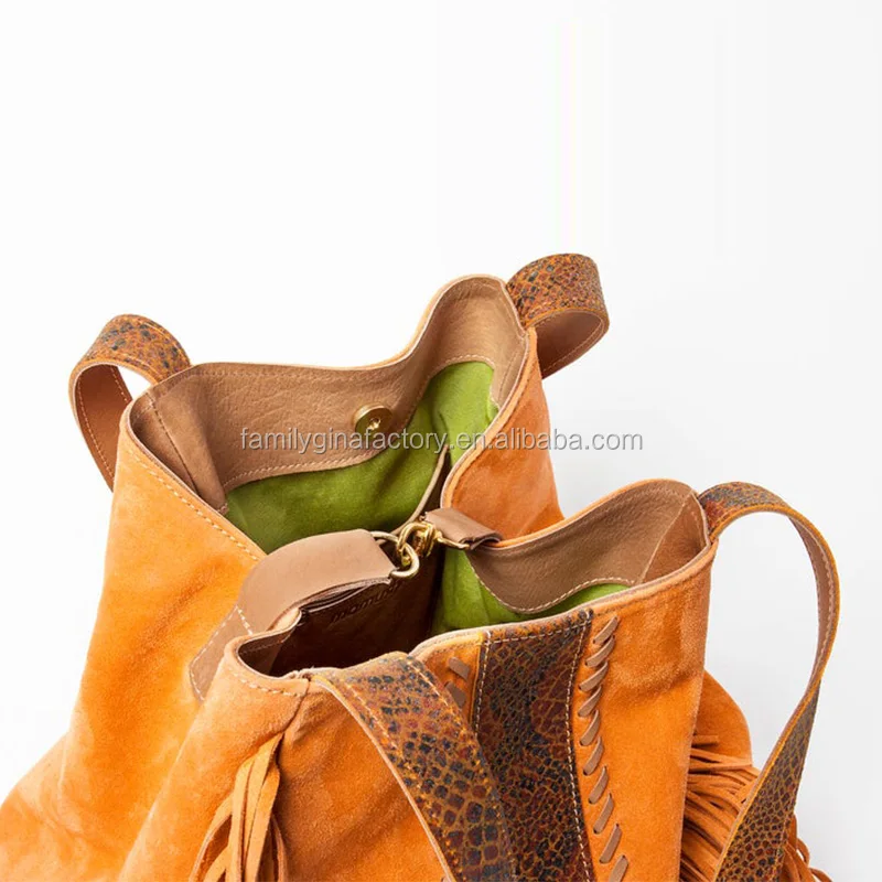 Personalized Women Fringes Suede Hobo Bag