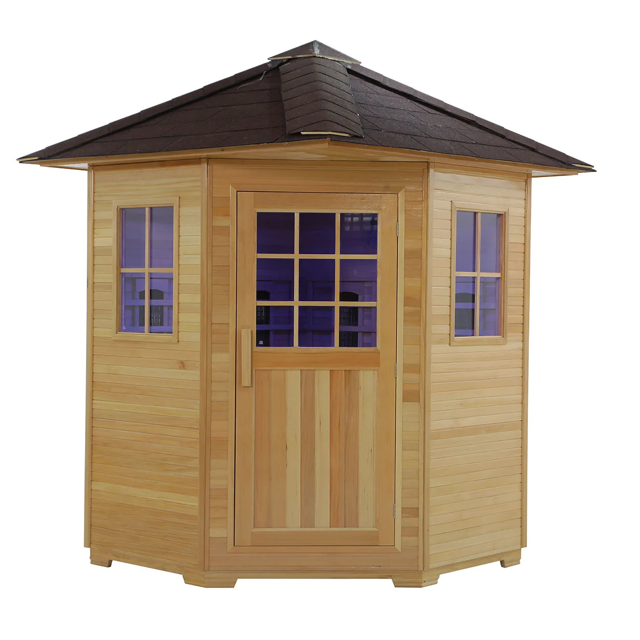 New Pure Canadian Red Cedar Wooden Sauna Outdoor Commercial Sauna Steam Room Kit Set