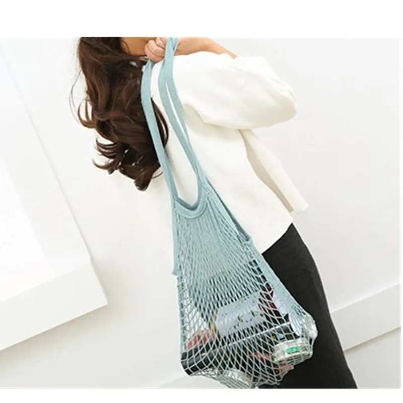 Fruit Storage Handbag Mesh Shoulder Net Turtle Bag String Shopping Reusable Vegetable Bags for Onion