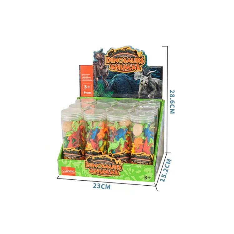 Wild Dinosaurs Toy Set Six Mini PVC Dinosaurs With Dinosaur Egg And Plant