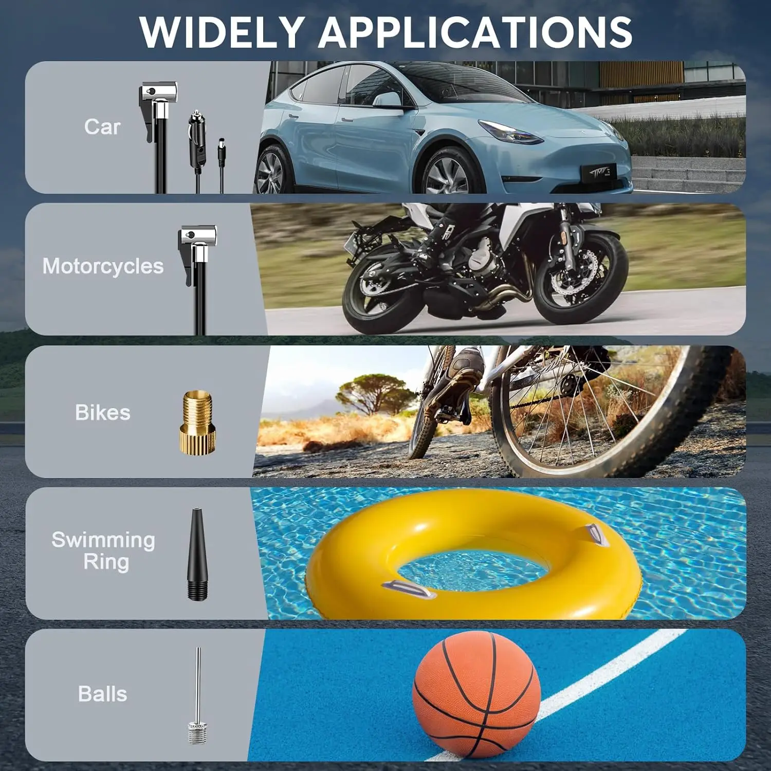 Hot Selling Product Car Air Pump 12v Air Compressor Portable Mini Self Propelled Tire Pump Handheld For Tire Inflation