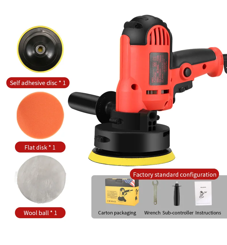 125Mm M14 Polish Pad 700W Car Polishing Machine Glazing Machine Polishing Ceramic Tile Hand-Held Electric Grinder