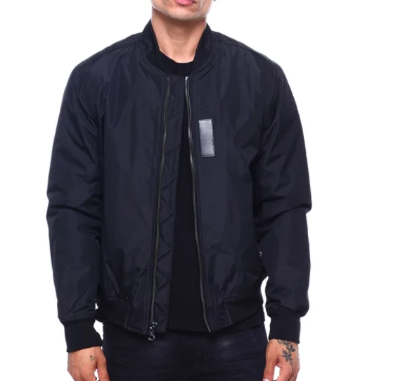 
Jackets Men Spring Windbreaker Wholesale men Plain Nylon Satin Bomber Jacket 