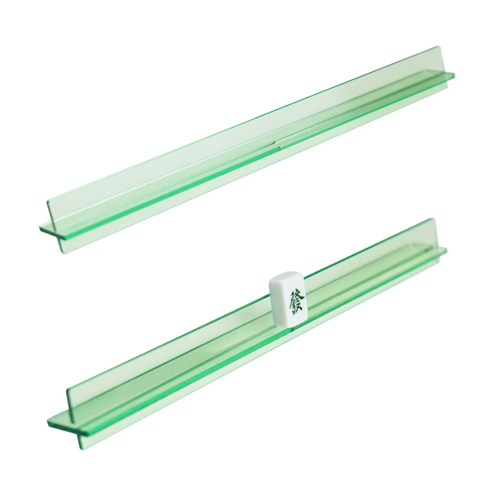 Modern Mahjong Racks with Built-in Pushers - Clear