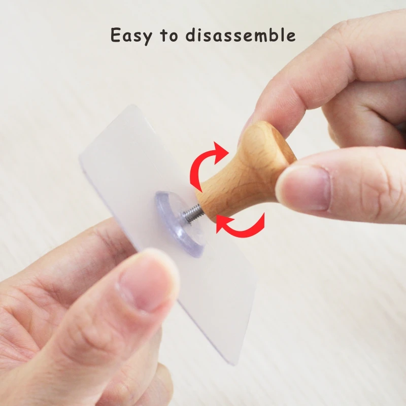 Prodigy 3D041W Adhesive Wall Hooks No Drills Wooden Hat Hooks Storage Wall Mounted Coat Hanging Hook for Coat