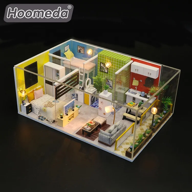 3d diy кукольный домик деревянный миниатюрный набор ручной работы для девочек с