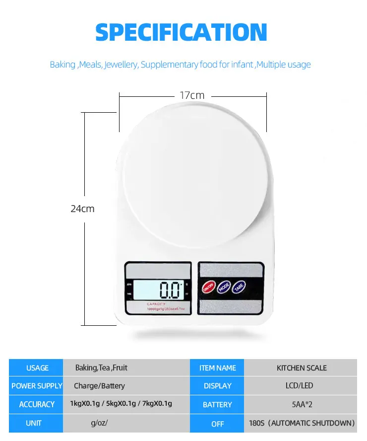 BL-SF400 Wholesale Digital Food Kitchen Scale Electronic Digital Kitchen Scales Household Scale Kitchen