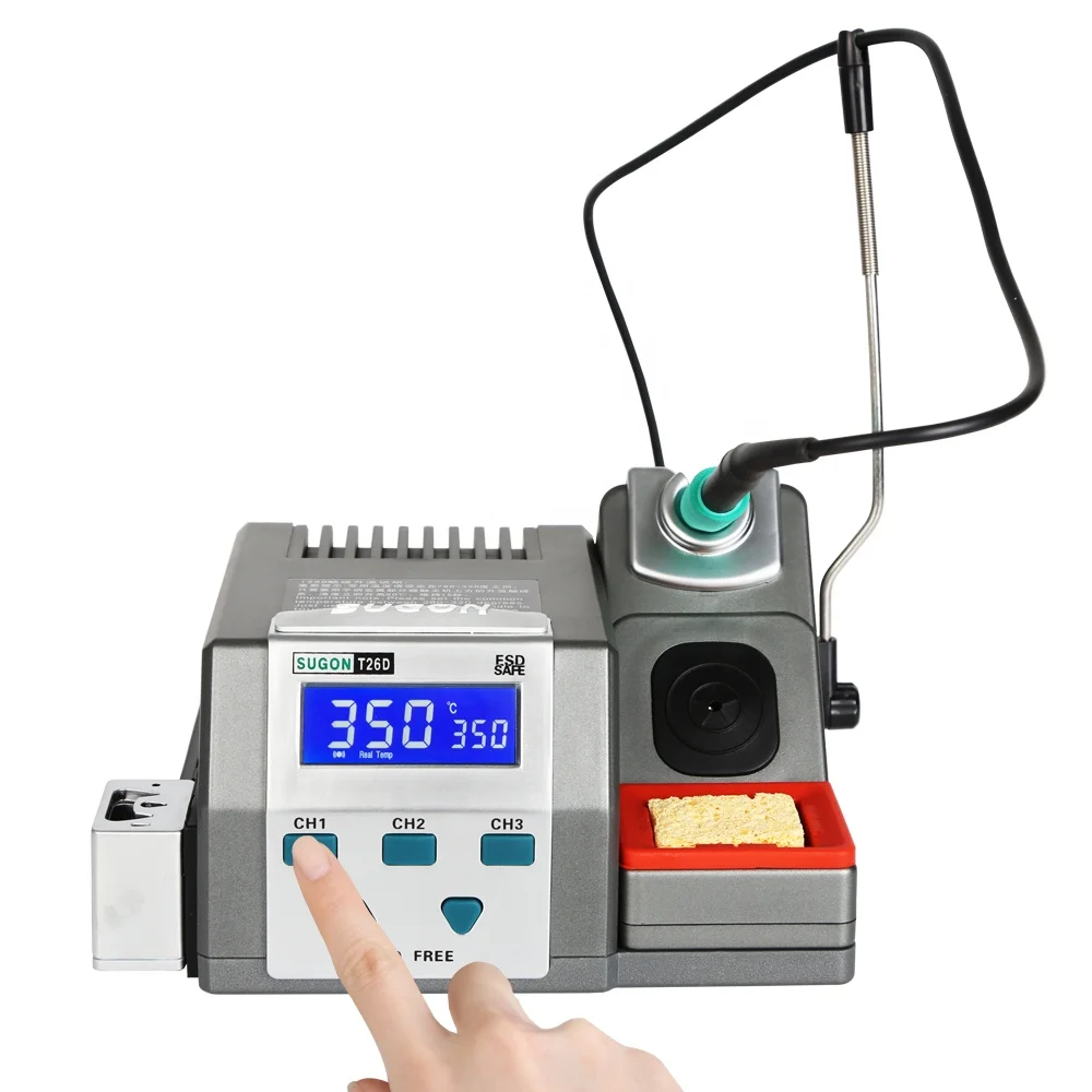  High Quality SUGON T26D 110V/220V Digital Soldering Iron Tool Solder Welding Table Quick Hot Gun